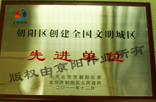朝陽(yáng)區(qū)創(chuàng)建全國(guó)文明城區(qū)先進(jìn)單位